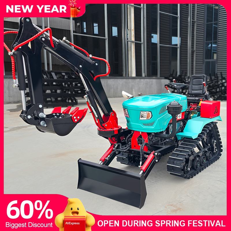 2025 ファームクローラー Traktor 50hp 60hp 80hp 100hp ゴムトラック 4x4 農業ディーゼルギアボックス高性能