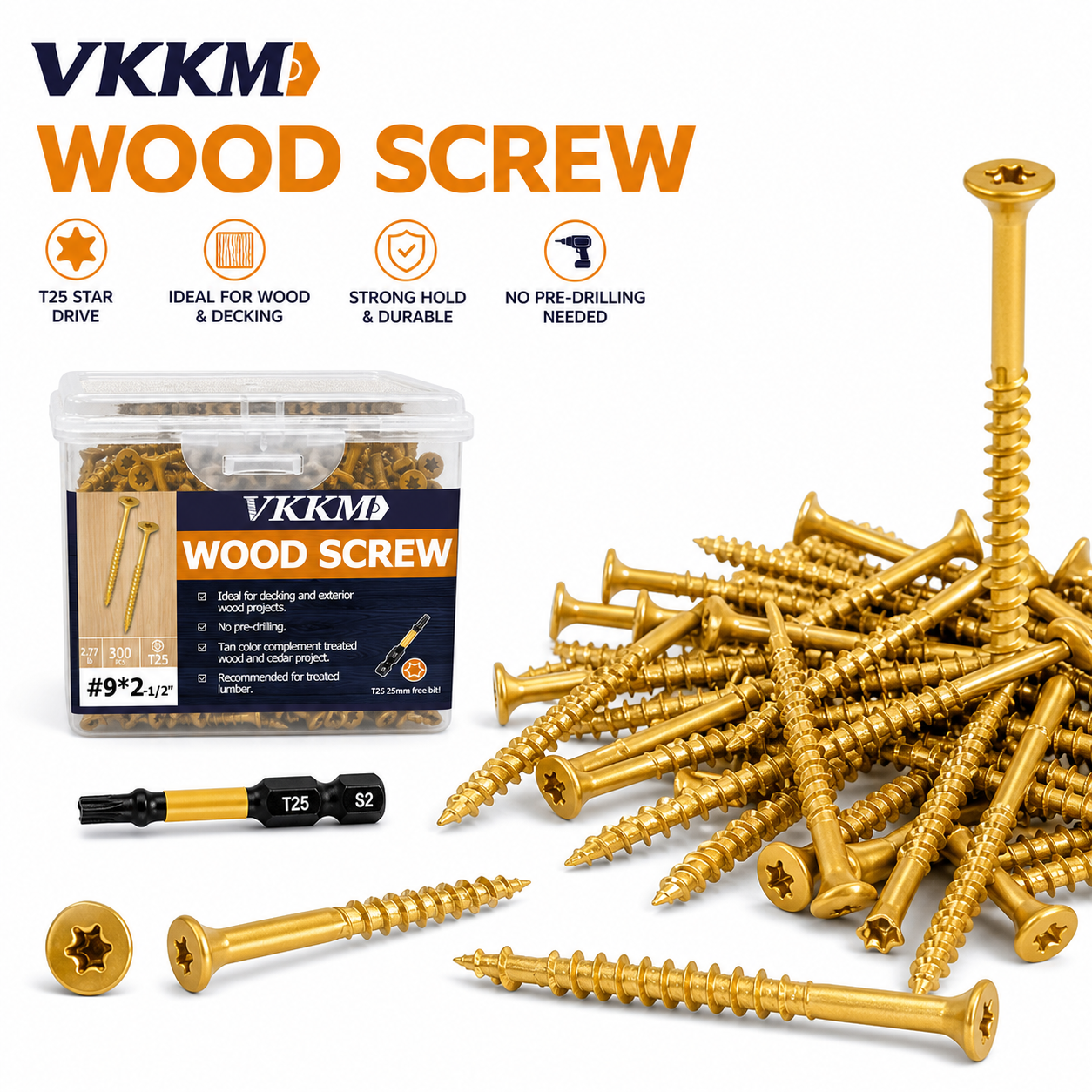 VKKM タン外装デッキネジ、