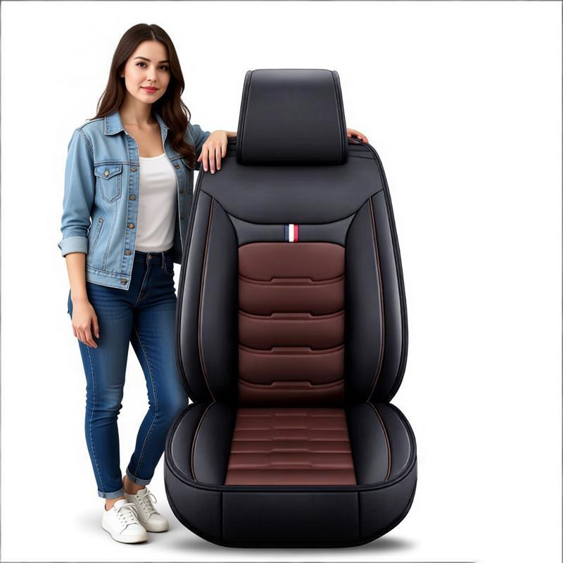 ユニバーサル自動車シートカバー オールインクルーシブ フォーシーズンズ 滑り止め 汚れに強い PU レザー カーシートクッション ほとんどの車種に対応