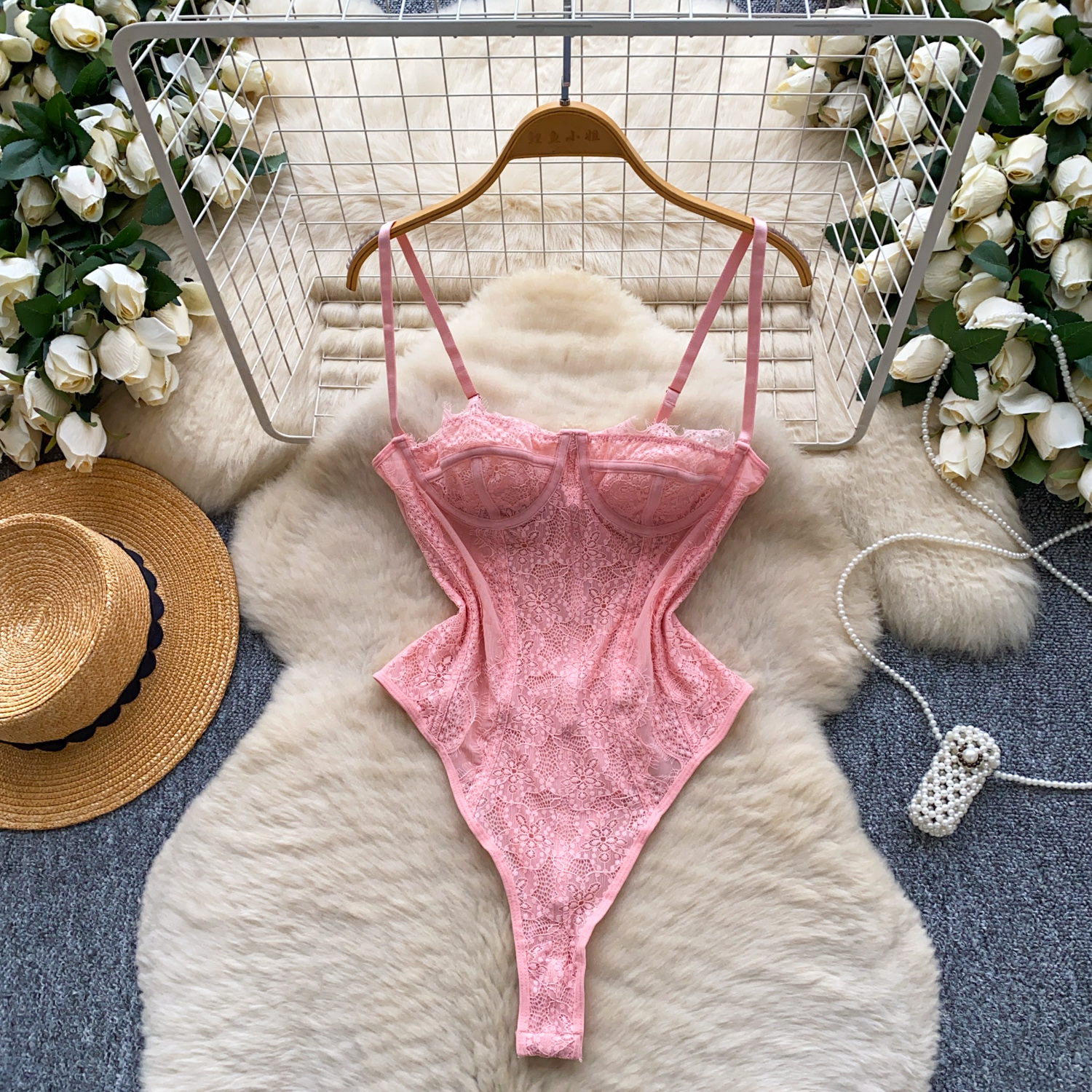Women Hotsweet sleeveless lace Bodysuits Chic Jumpsuits Slim Top Rompers Summer Beach Sexy Clothing