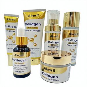 Akaril コラーゲン・ヒアルロン酸 アンチエイジング スキンケア ギフトセット フェイスクリーム・アイクリーム・エッセンスクリーム - シリコンフリー すべての肌タイプに適しています