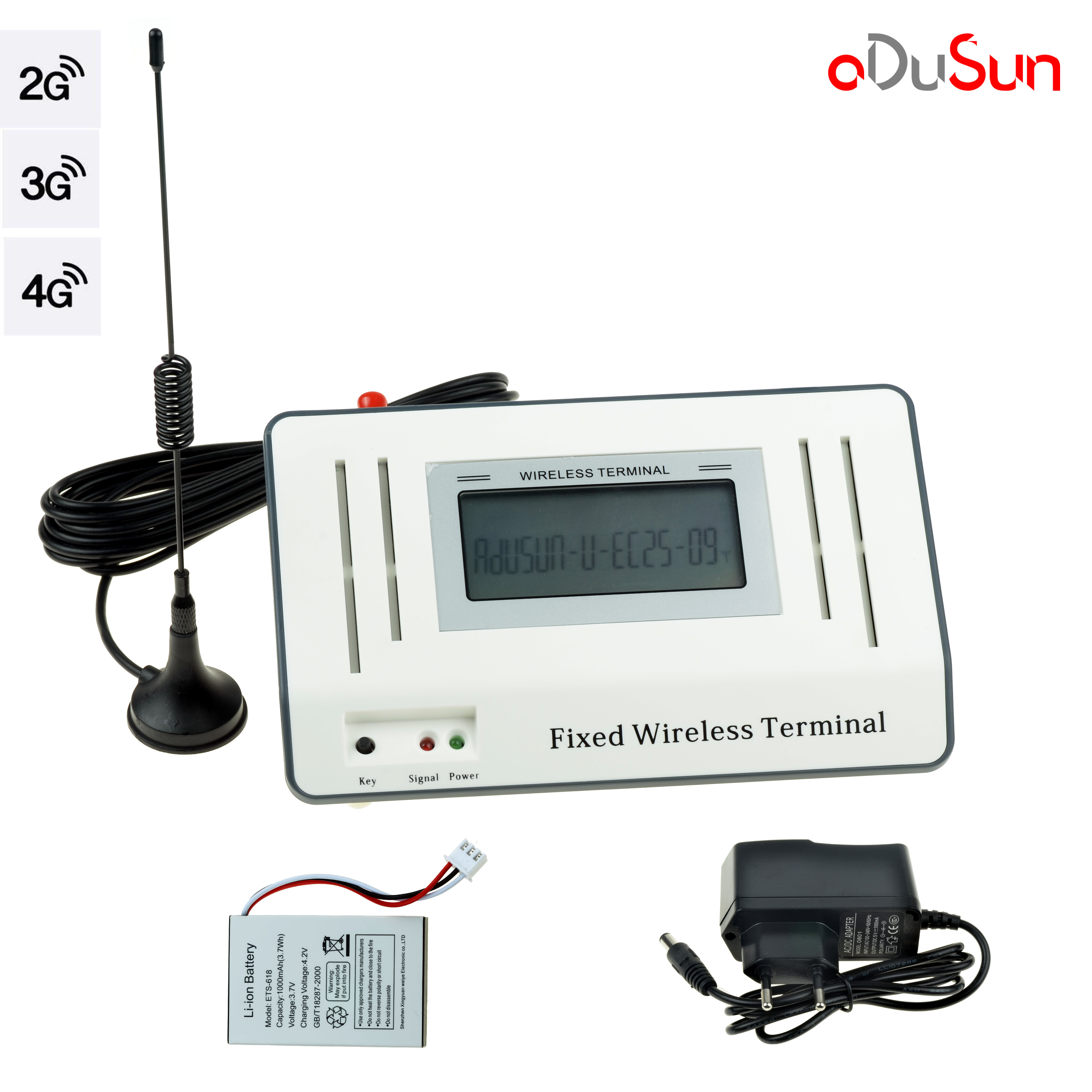 4G LTE 3G WCDMA 2G GSM 固定無線端末 LCD LED 2 RJ11 バックアップ バッテリー 警報システム PBX エレベーター発信者 ID サポート