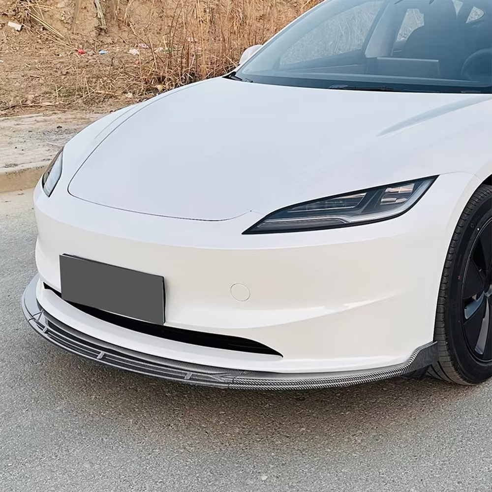 テスラモデル 3 ハイランド 2024 2025 車のフロントスポイラーバンパーリップスプリッターあごディフューザーチューニングボディキット自動車部品
