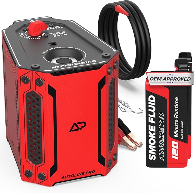 AutoLine Pro HyperSmoke™ 自動車用スモークマシン EVAP 真空リークテスター – 圧力調整可能 – OEM 承認のスモーク流体