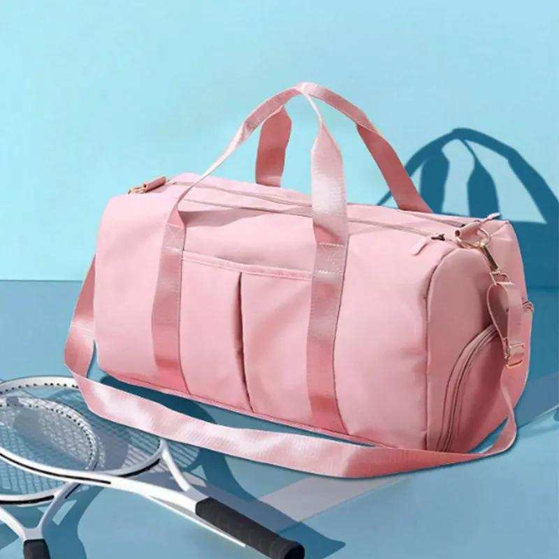 トラベル ワークアウト フィットネス スポーツ ジム バッグ 荷物 ウェット ポケット シューズ コンパートメント付き トラベル ヨガ スポーツ ジム ダッフルバッグ メンズ レディース