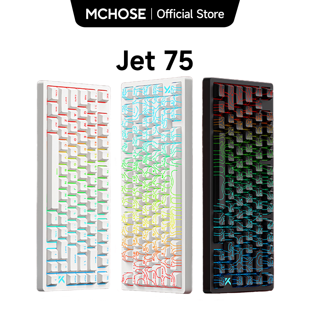 MCHOSE Jet 75 磁気スイッチ ゲーミング キーボード ホール効果 ホットスワップ可能 カスタマイズされた RGB スナップ タップ 0.1ms 遅延 8kHz ポーリング レート