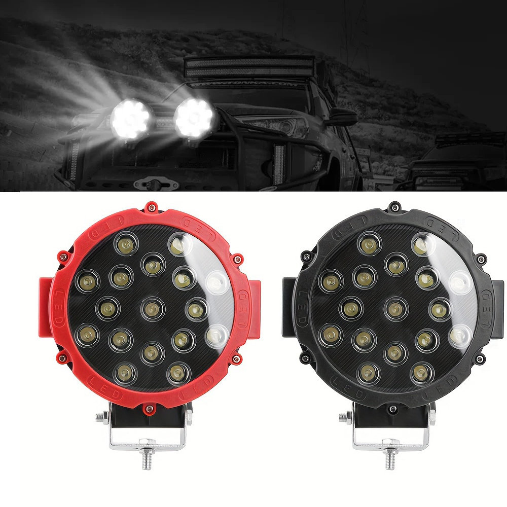 12V 51 ワット高輝度 LED ライトオフロード 4 × 4 スポットライト車のヘッドライトワークスポットランプ自動車用カーアクセサリートラックジープハマー