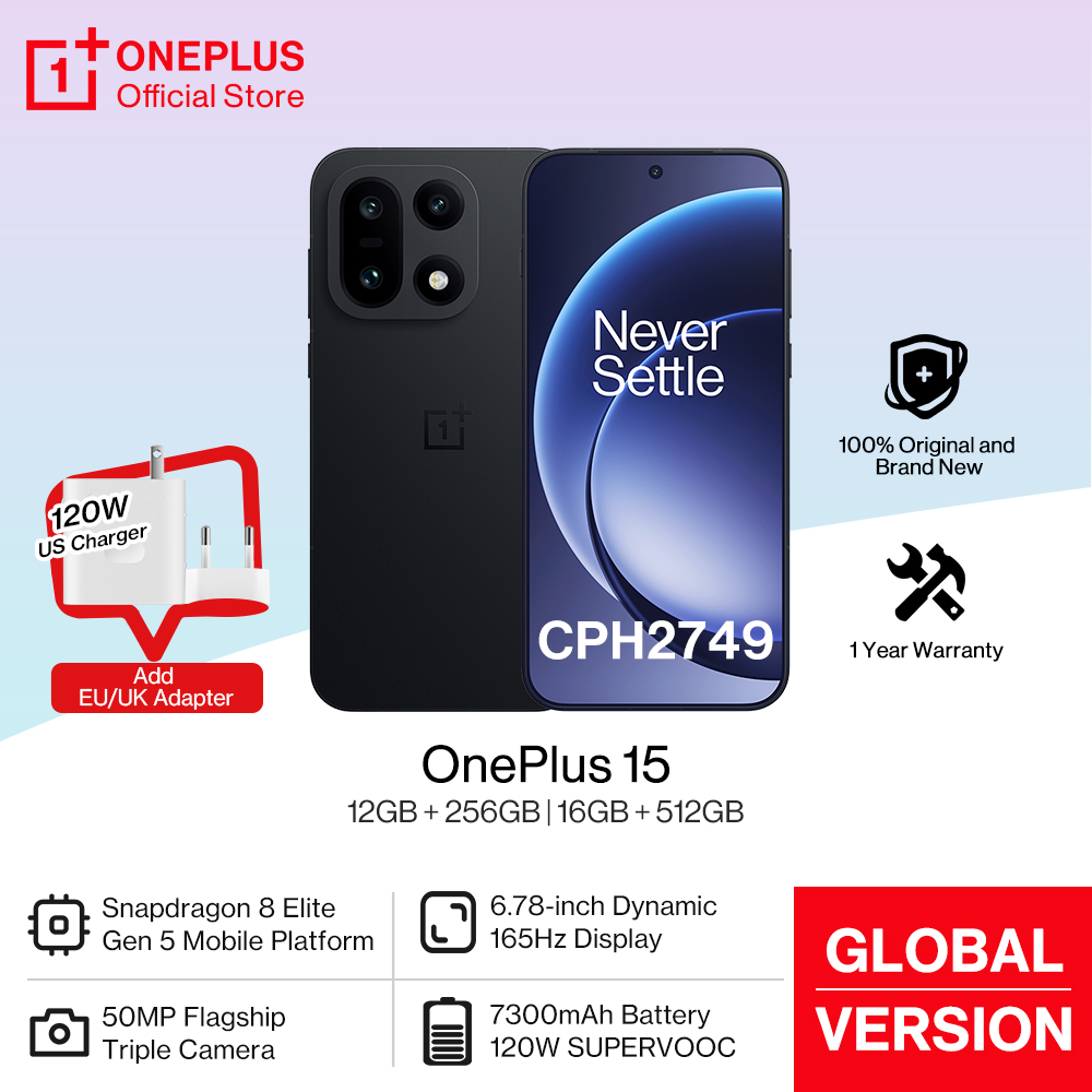 オリジナル OnePlus 15 US グローバル バージョン CPH2749 スマートフォン Snapdragon 8 Elite Gen 5 7300mAh バッテリー 120W SUPERVOOC 充電
