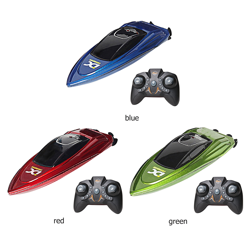 Waterproof 2.4GHz RC Boat High Speed Electric Ship Water Model with LED Lights Children Remote Control Ship Toy