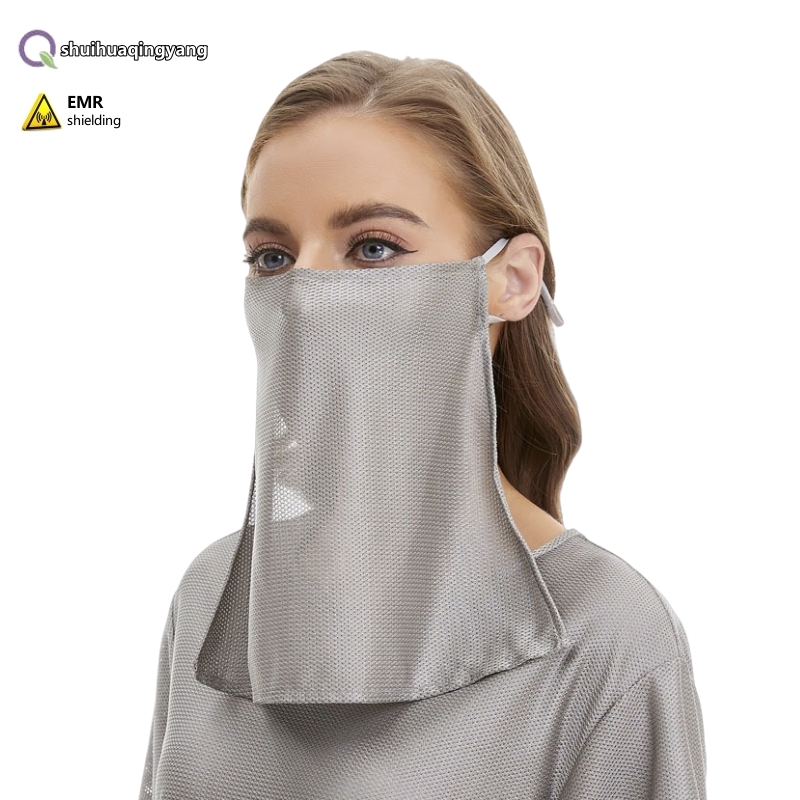 電磁放射線保護 3D メッシュ銀繊維フェイスマスク 5G 通信基地局 EMF シールドフェイスマスク