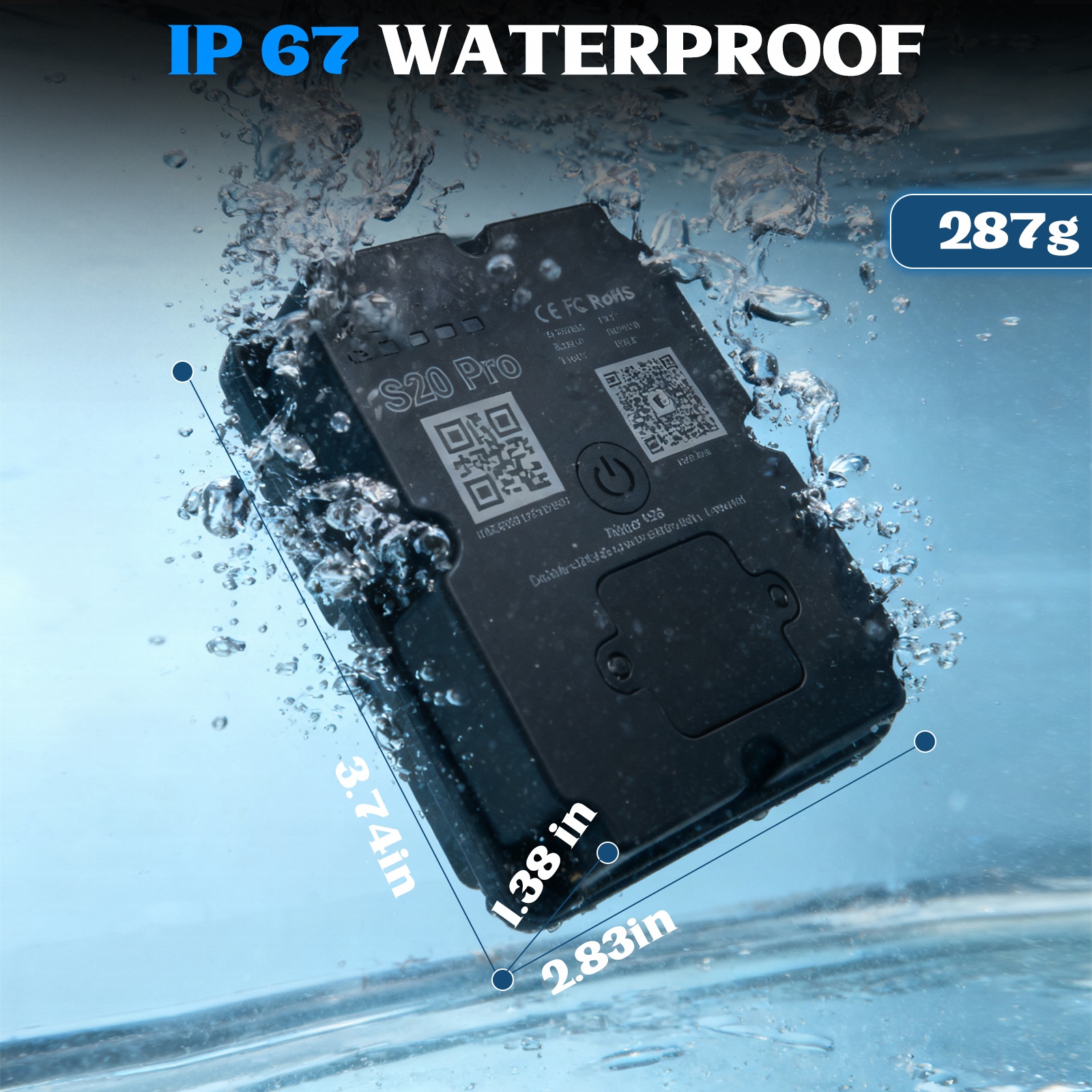 4G Vehicle GPS Tracker Real-Time Tracking Long Standby Battery Strong Magnetic Mount Waterproof Multiple Alarm Functions