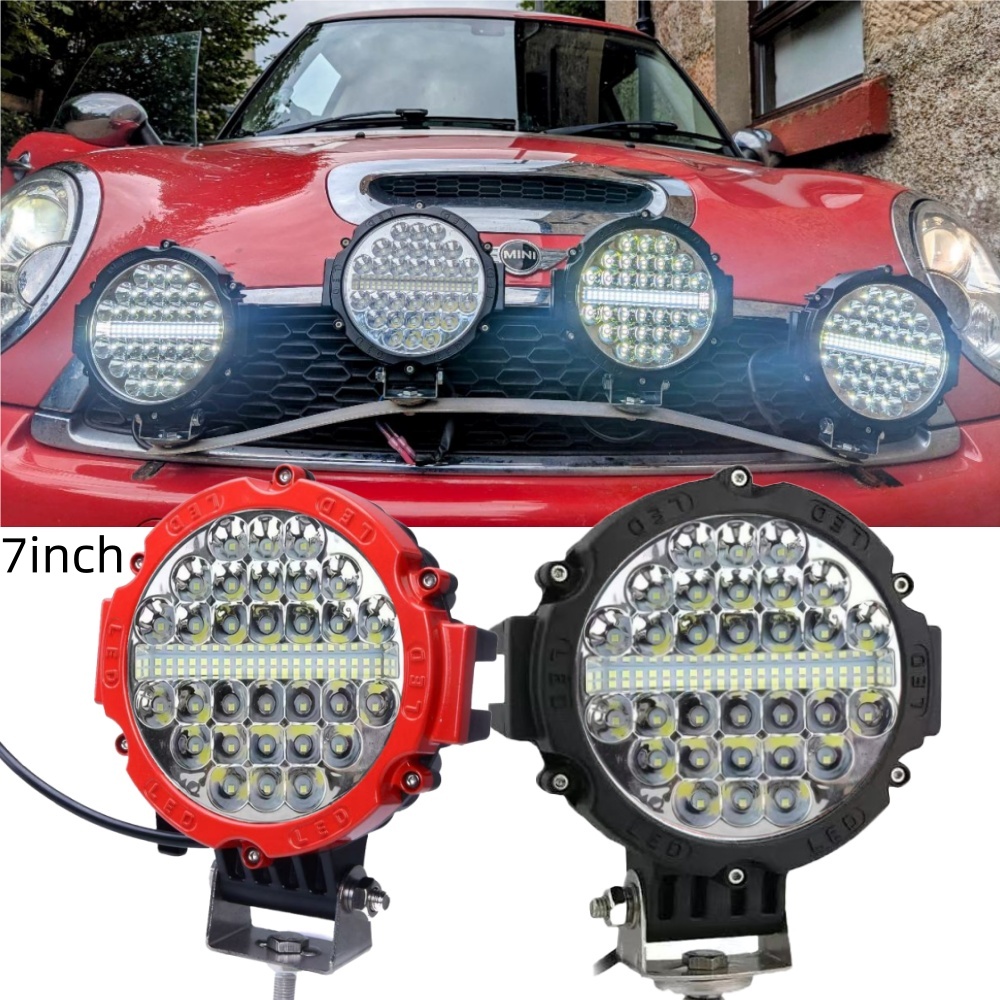 7 インチラウンド LED オフロードライトワークライトポッドトラックジープ ATV UTV RV 車オフロードトラクターカーライト用