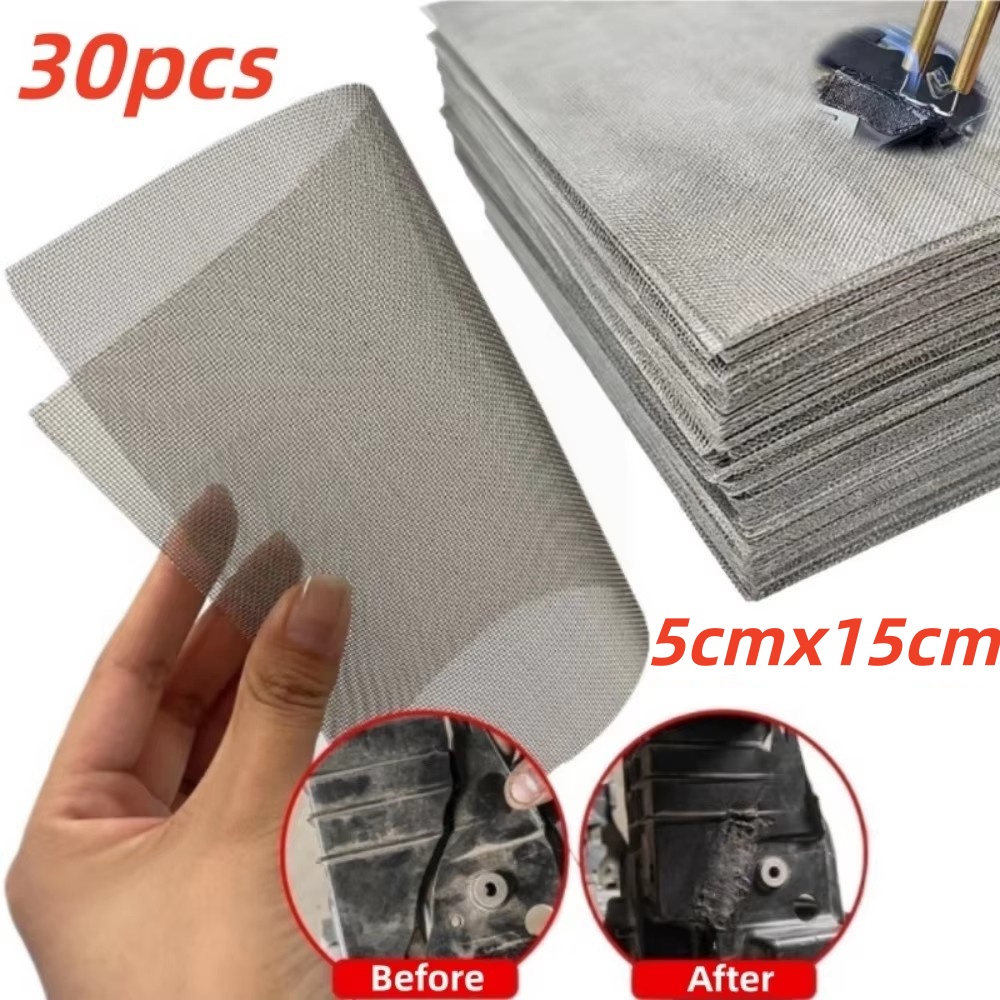 30 個/1pc 車のバンパー修理メッシュプラスチック亀裂修理ネット溶接ワイヤー自動車バンパーボディフード換気メッシュカーアクセサリー