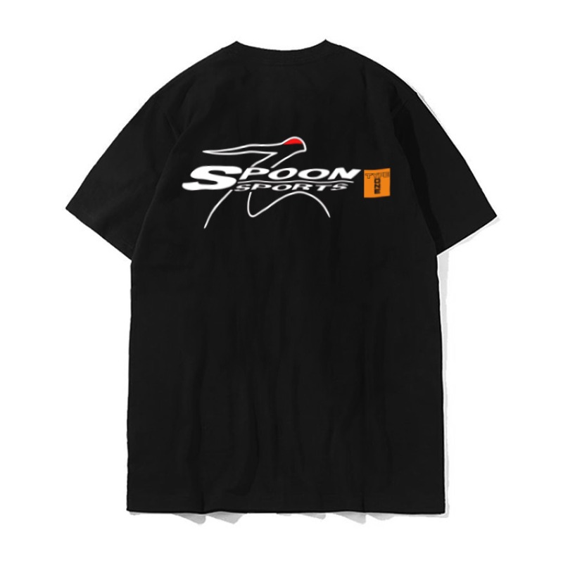 ホンダ 改造車 Tシャツ SPOON SPORTS CIVIC Fit GK Typeone Racing 半袖 ファッション カジュアル 男女兼用