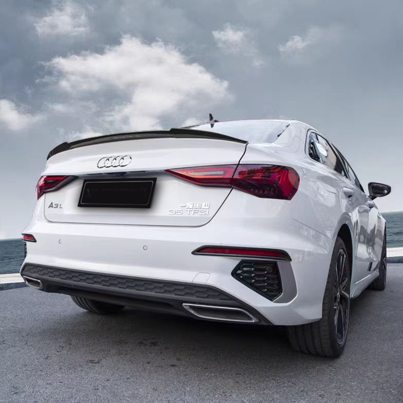 アウディ A3 S3 RS3 8Y 2021-2024 セダン車のリアスポイラーウイングリアトランク屋根リップスポイラーキャップ尾翼チューニングカーアクセサリー