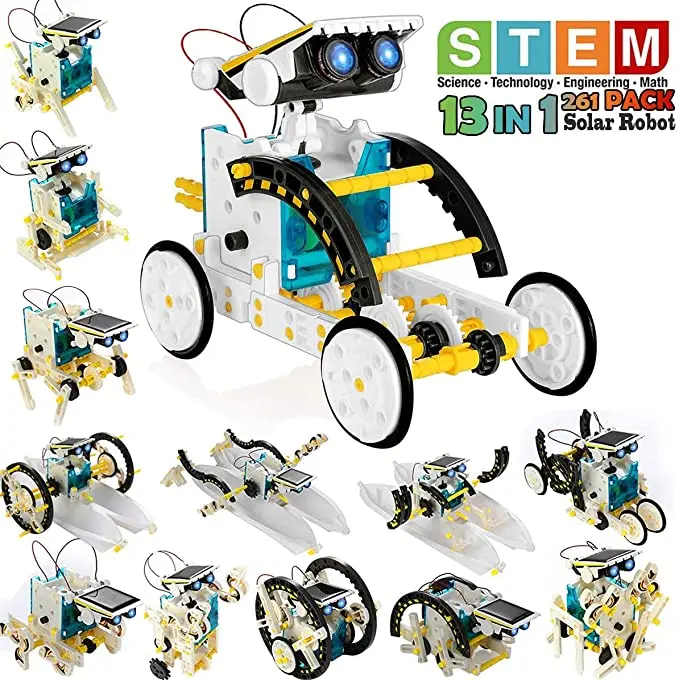 STEM 13-in-1 教育ソーラーロボットおもちゃ DIY 建築科学実験キット 年齢 8-12 歳の子供向け 太陽光発電太陽ロボットキット