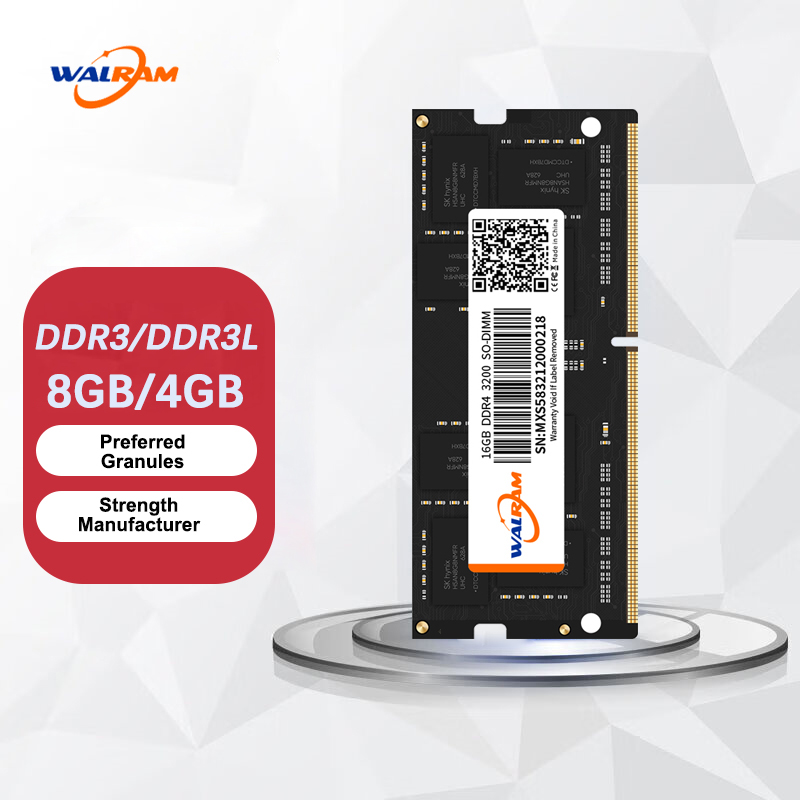 Walram DDR3 DDR3L メモリ RAM SODIMM ノートパソコン用 RAM DDR3L 8GB 4GB 1600Mhz 1333Mhz 高性能ノートブック SO-DIMM RAM 1.35/1.5V