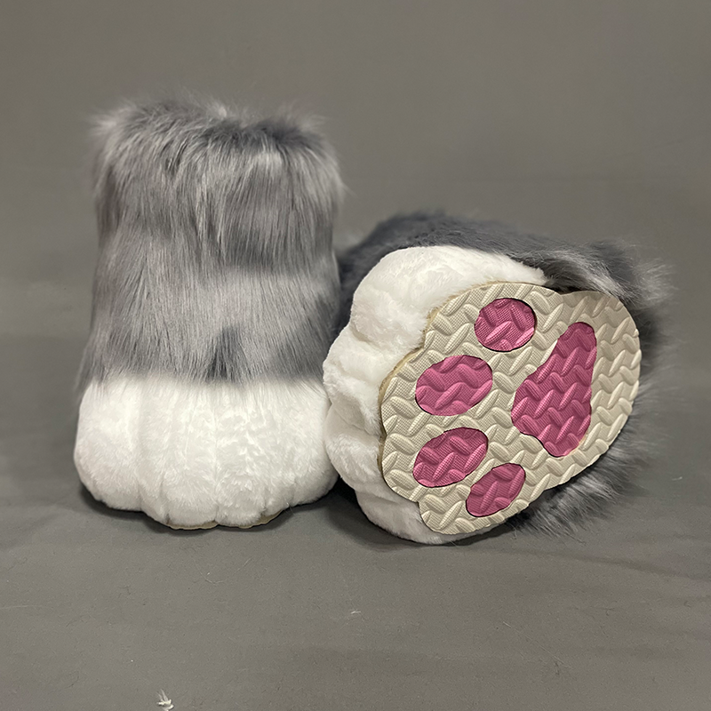 動物の爪の靴コスプレハロウィンパーティーコスチュームアクセサリーコミコンに適したかわいいクマの爪のぬいぐるみ