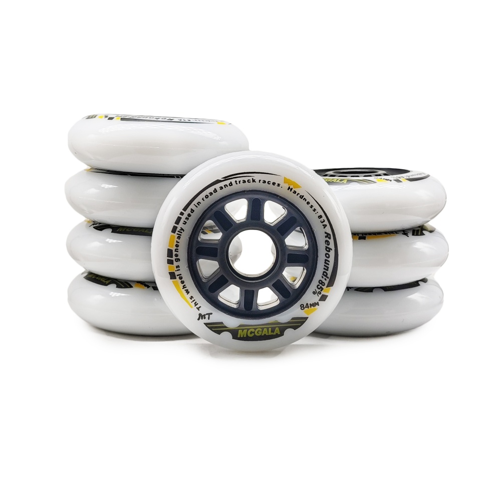 84mm 8 Pieces inline speed skate wheels green 83A other color 84A tires free skating roller for racing patines