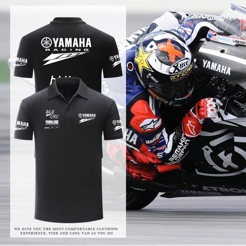 YAMAHA ヤマハ R1M オートバイ ポロシャツ 半袖 Tシャツ motogp ファクトリーチーム 重機関車 Tシャツ