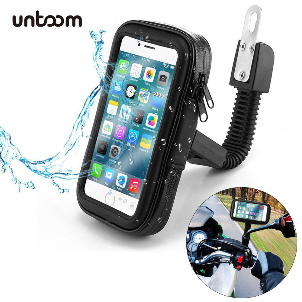 防水オートバイ携帯電話ホルダーバッグケース iPhone 15 14 13 プロマックスバイクレビューミラーマウントホルダーサムスン Xiaomi