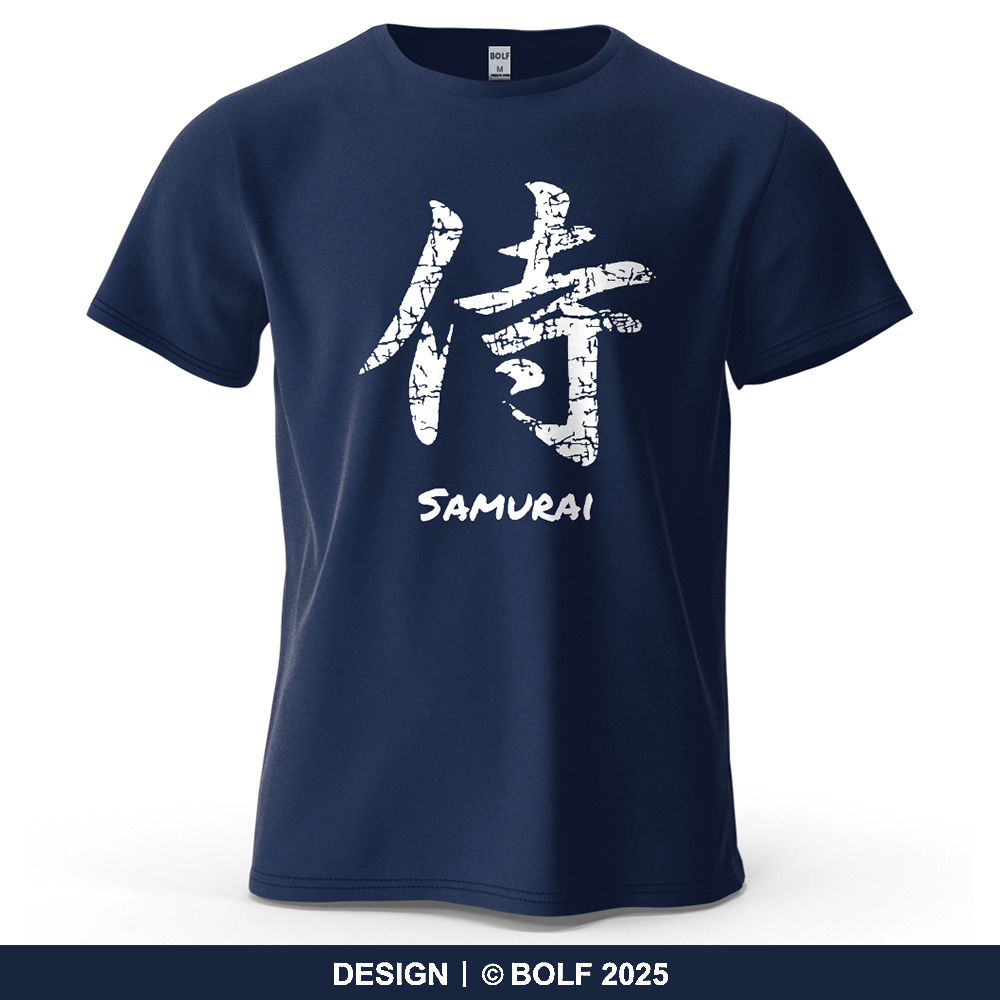 サムライキャラクタープリントメンズ Tシャツ綿 100% 特大クラシックアジア美学グラフィック Tシャツ女性用 Tシャツストリート