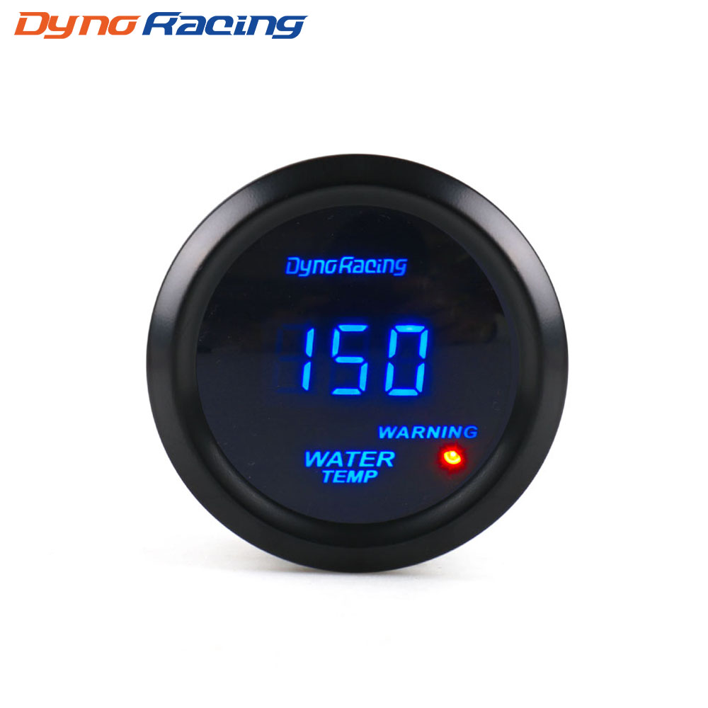 Dynoracing 水温計 2 "52 ミリメートルデジタル水温計ブルー LED 車のゲージ車のメーターセンサー BX101462