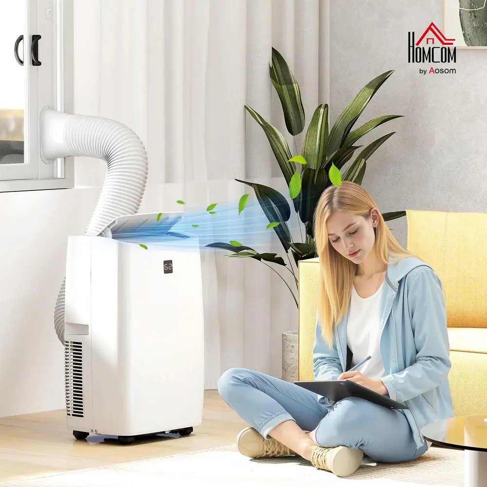 12000 BTU ポータブルエアコン、最大 550 平方メートルの部屋用のポータブル 5in1 エアコン。フィート、冷却付きACユニット、除湿機、F