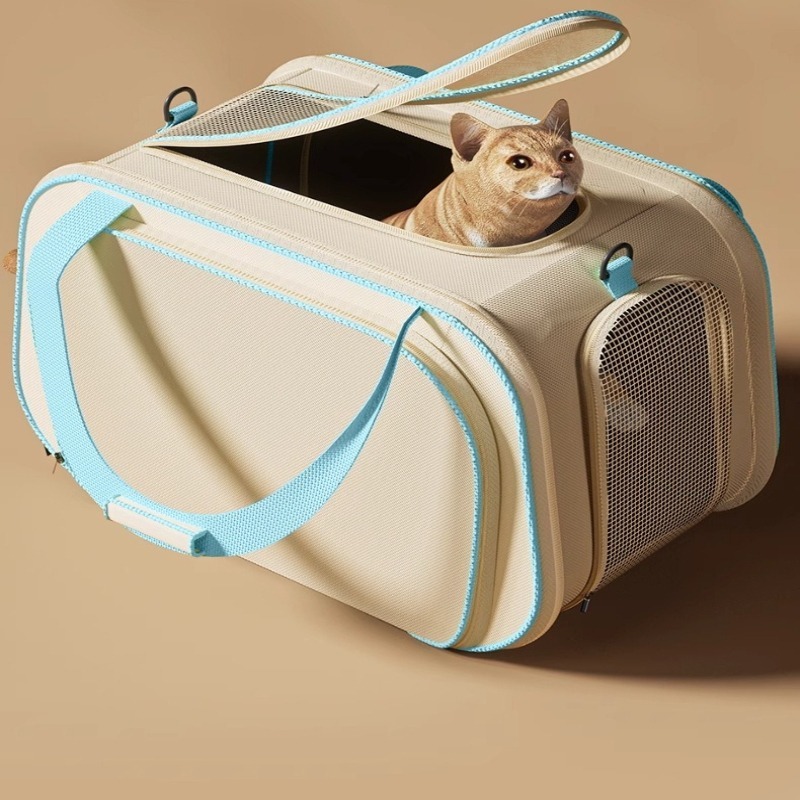 旅行用猫バッグポータブル猫バックパック大容量ハンドヘルドクロスボディ抗ストレスペットプルオン荷物