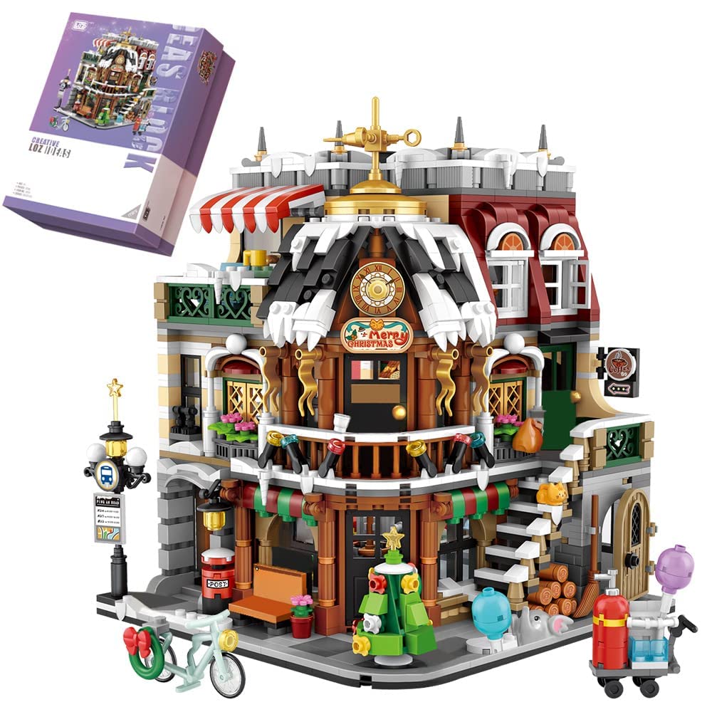 2506 個クリエイティブクリスマスコーヒーショップビルディングブロックキット MOC モジュラーハウスモデルビルディングセットギフト大人子供男の子のおもちゃ