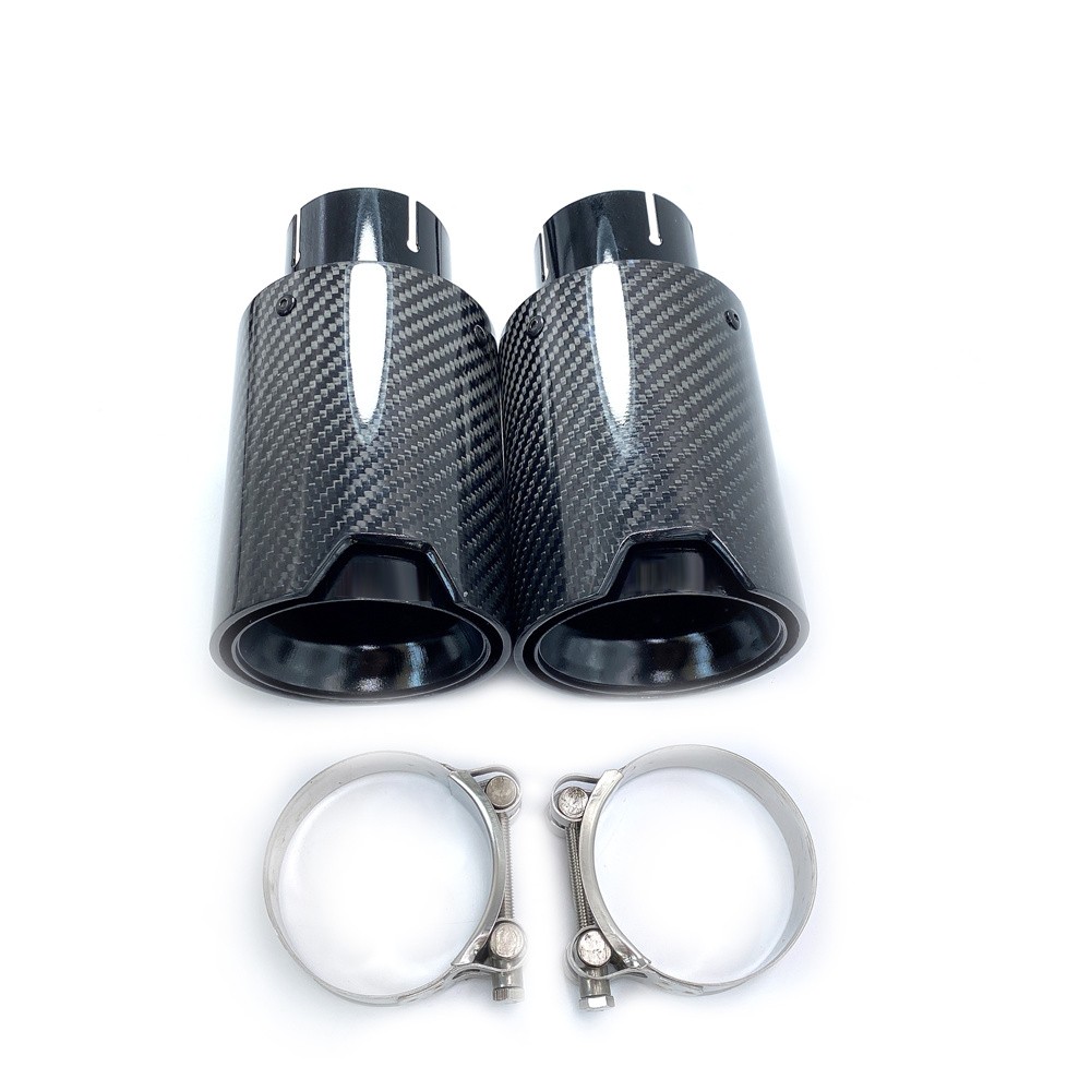 1 個カーボンファイバーブラックインナーパイプ BMW M135i M140i M235i M240i M335i M340i M440i M2 M3 M4 M パフォーマンスマフラー先端ノズル