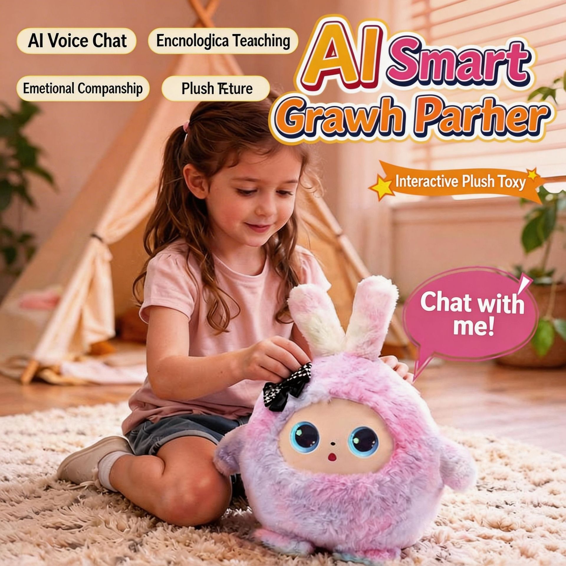 汎用 Ai インタラクティブぬいぐるみ音声連続チャット多言語スマートロボット早期教育玩具子供幼児プレイ