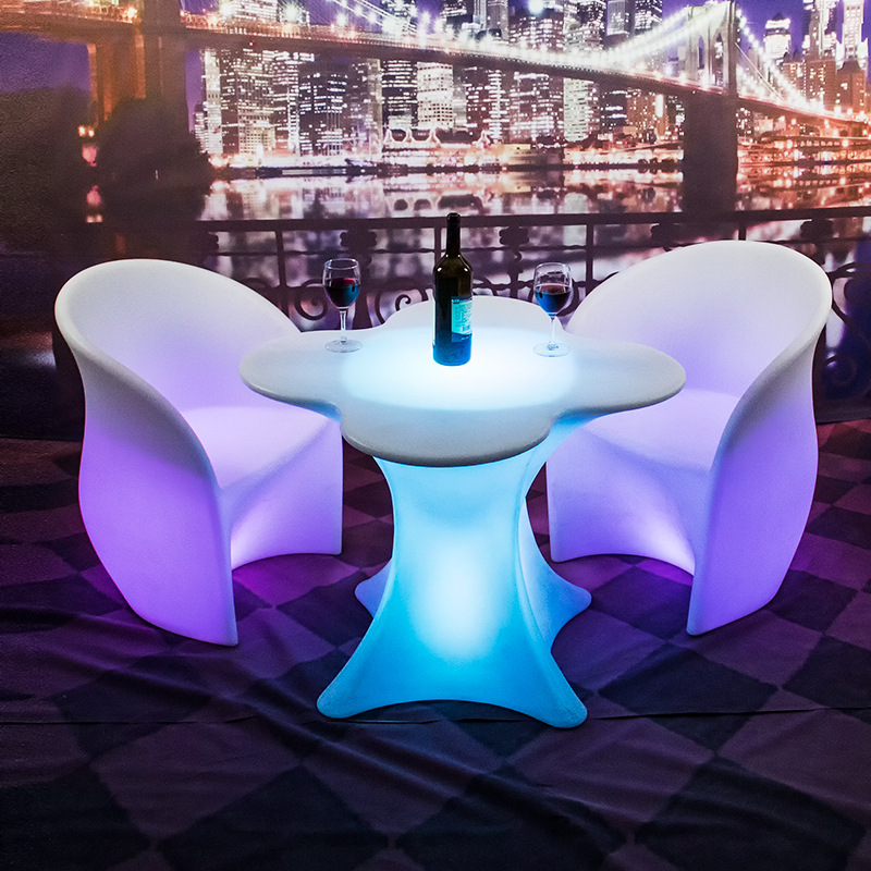 LED 充電式照明レジャーチェアアームチェア光る Led バーチェアリビングルームの家具バーディスコサロン用品