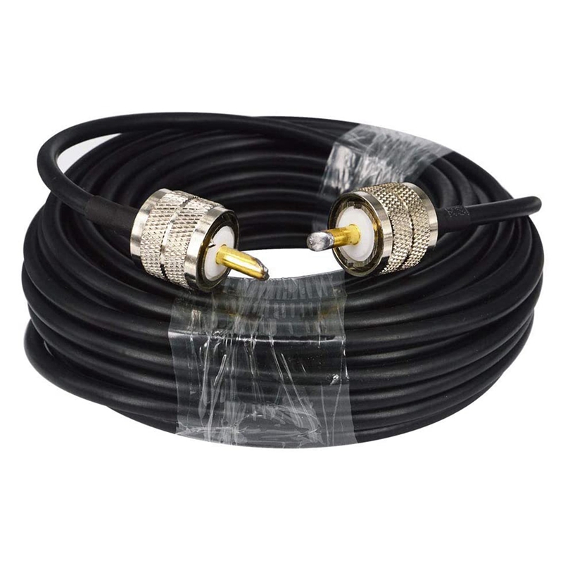 プロモーション！ 15 メートル UHF 同軸ケーブル RG58 同軸ケーブル PL259 ケーブル 50 オーム CB ラジオアンテナケーブル UHF オス UHF オス低損失 UHF