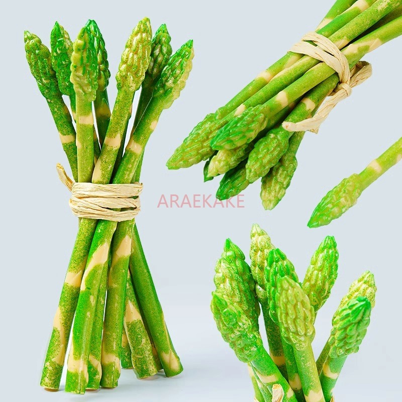 7 ピース/ダース偽野菜模擬リアルなモデル人工リアルなアスパラガス偽食品家庭用キッチンディスプレイ写真