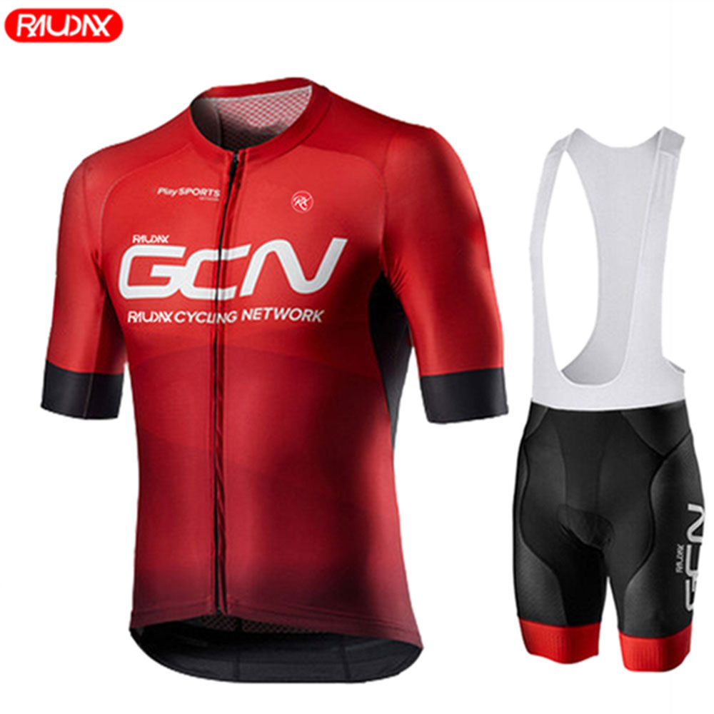 RAUDAX GCN プロサイクリングチーム 2023 夏サイクリング服男性の半袖マウンテンバイクサイクリングウェアトライアスロンジャージ