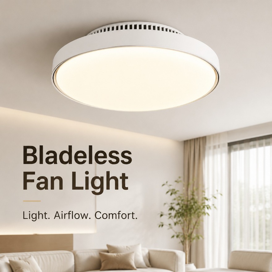 現代のブレードなしシーリングファンライト 6 速度調光可能な LED ファンランプリモコンホームベッドルームリビングルームダイニングルーム照明