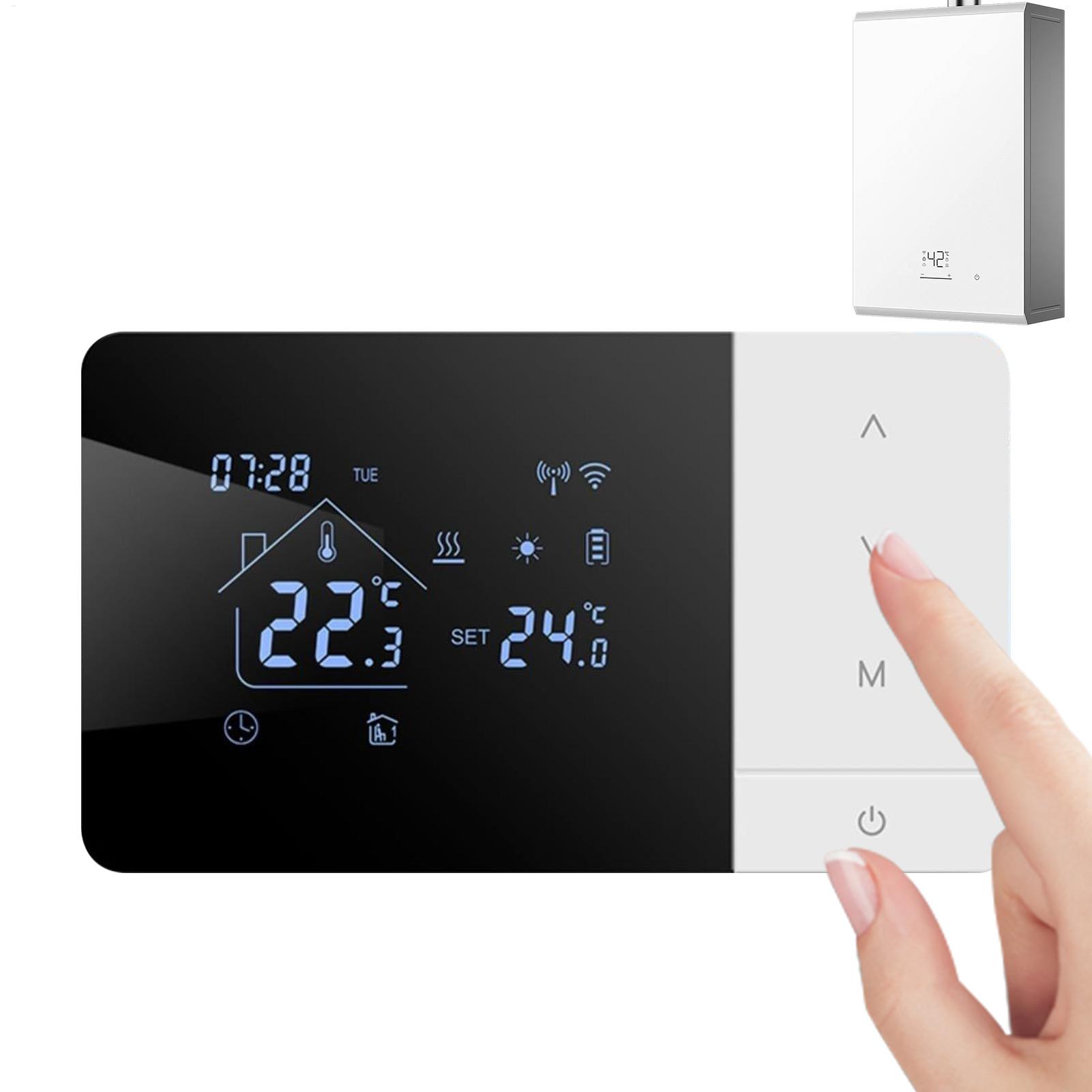 スマートプログラマブル温度コントローラーアプリ音声制御 WiFi ワイヤレスサーモスタットガスボイラー制御床暖房