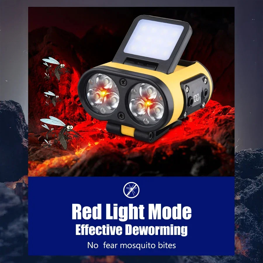 USB 充電式ヘッドランプ高ルーメン明るいヘッドランプ 6 LED ヘッドライト 6 モード IPX4 防水ヘッド懐中電灯ヘッドライト