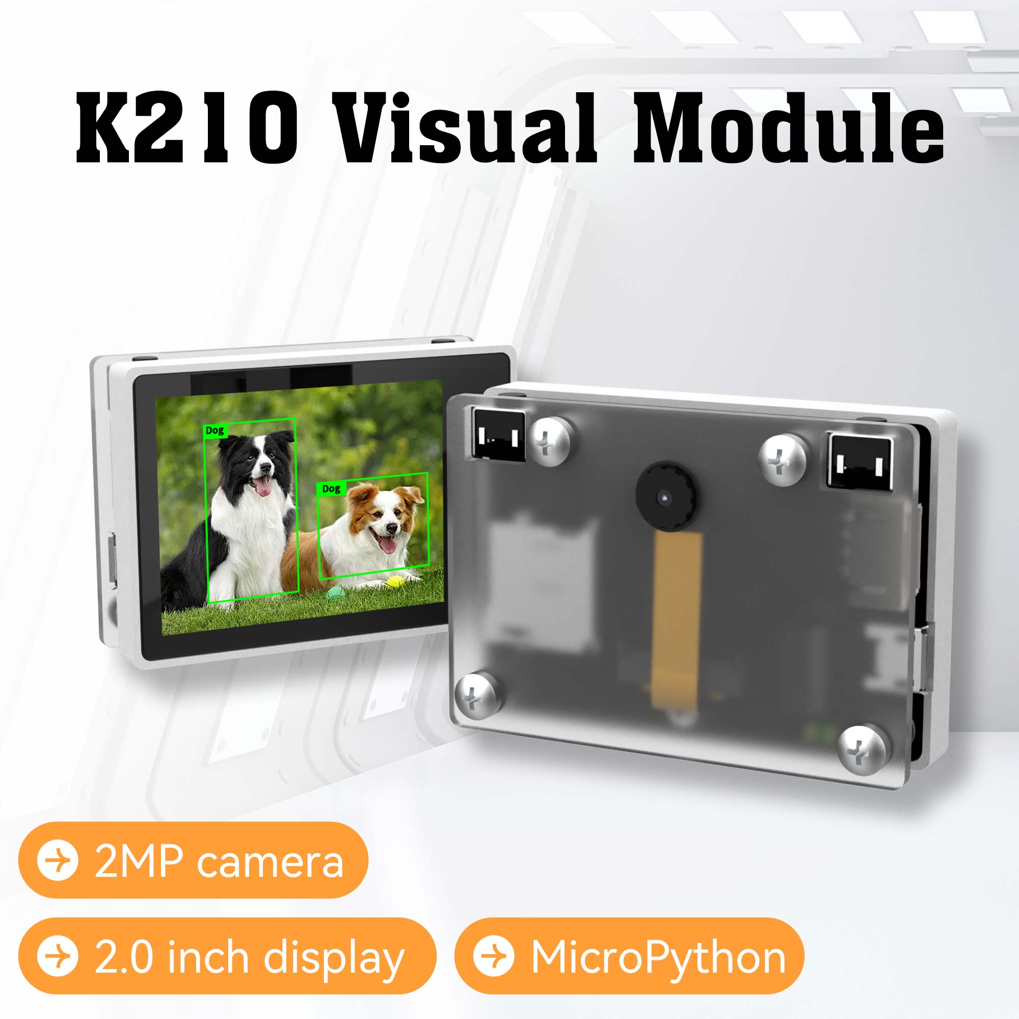 K210 視覚認識モジュール、2MP カメラ付き、シリアルポートサポート付き人工知能ディープラーニング MicroPython