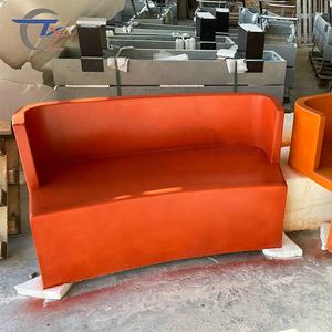 特注のラウンジ/リラクゼーション用パティオ/バルコニーリビングルームコーナー家具、コンクリート製屋外ガーデン/テラスソファ