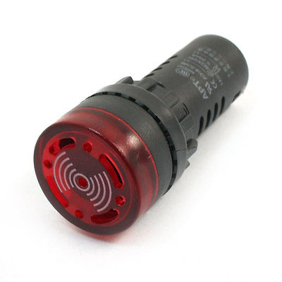 ACDC24V ブザー警報 赤色LED 事故信号表示灯 AD16-22SM