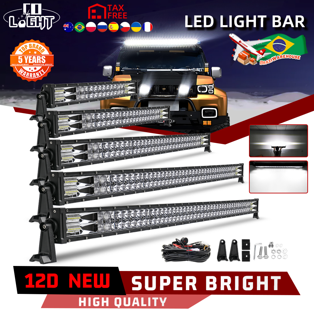 CO LIGHT 2 列 LED ライトバーフラッドスポットコンボ 52 インチ 110000LM 駆動ボート Led オフロードライトトラック ATV UTV SUV 12V 24V