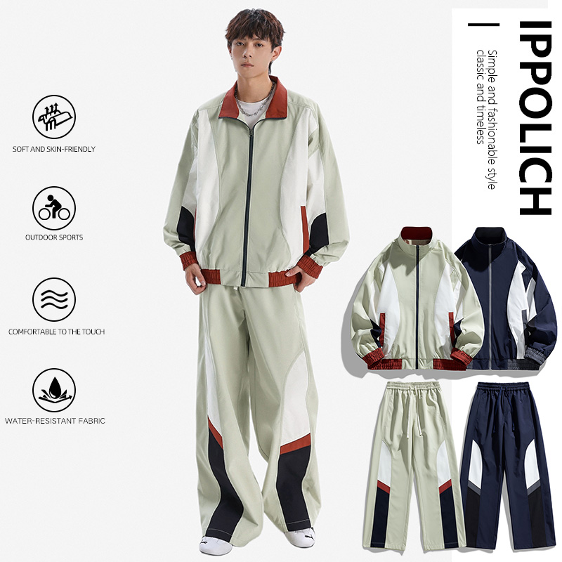 スウェットシャツ紳士服セットファッションスポーツセットランニングスウェットシャツスウェットパンツセット2枚セットジャージカジュアルスポーツウェア