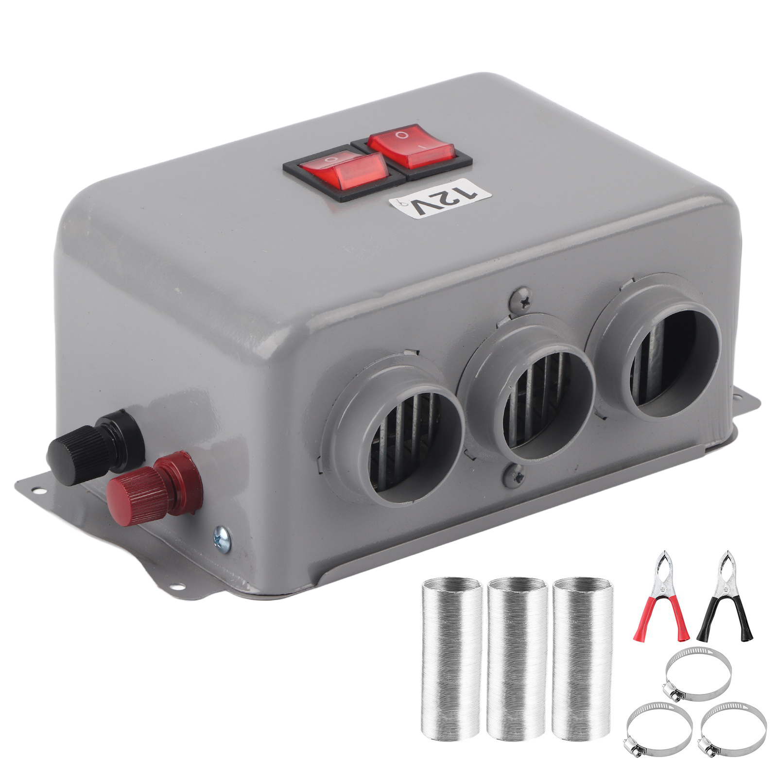 12V カーヒーター 自動加温カーヒーター コンパクトカーヒーター 3穴 400W‑600W 冬用 速暖 ウォーマー 霜取り 低騒音