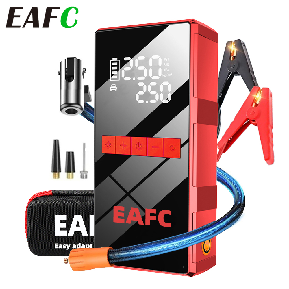 EAFC ポータブル車のジャンプスターター Powerbankwith エアコンプレッサー 150PSI ブースター充電器 2000A スタートアップ照明装置車のエアポンプ