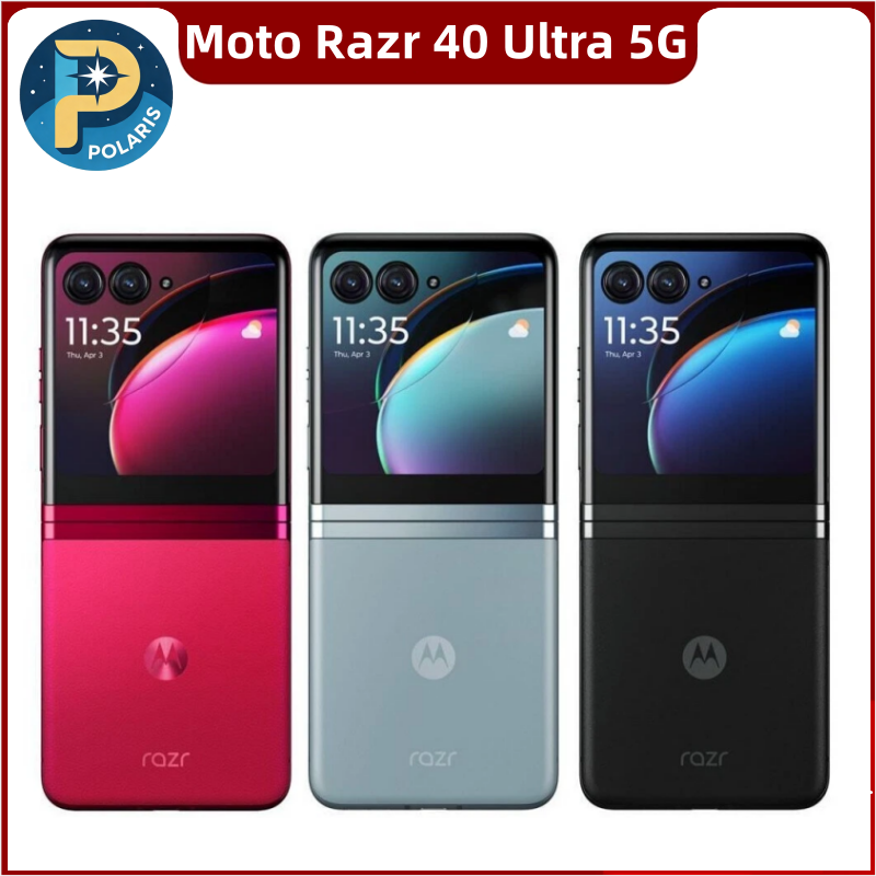 オリジナル Motorola Moto Razr 40 Ultra 5G XT2321 (2023) 8GB 256GB ROM 1 Sim 1 eSim 実質的に新しいロック解除済みフリップ スマートフォン