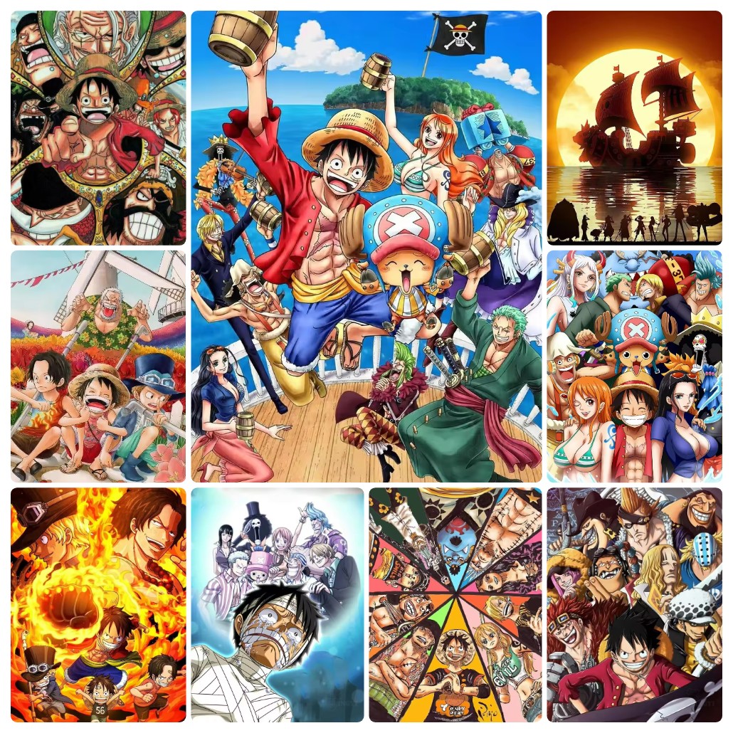 ジグソーパズルルフィ日本アニメワンピース DIY 挑戦的な家族アクティビティゲームゲームルームリビングルームの装飾クリエイティブギフト