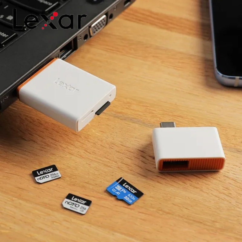 Lexar USB 3.1 デュアル USB A Type-C メモリカードリーダー NM カードリーダーと MicroSD TF カードリーダー 100% オリジナル