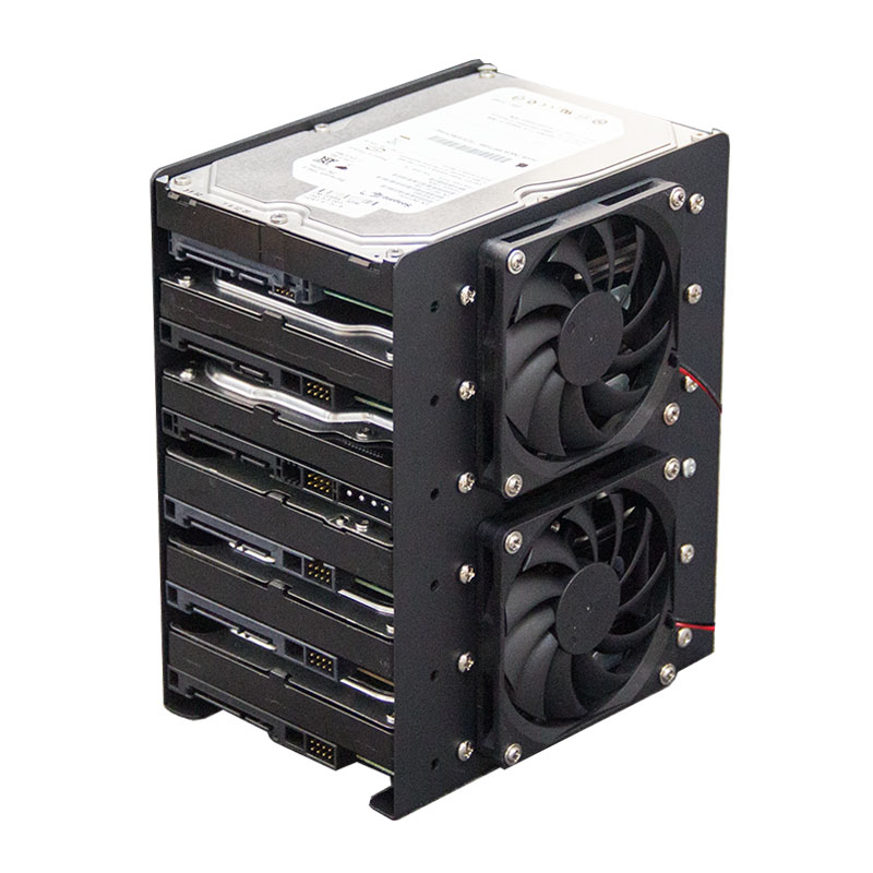 シャーシ内蔵 6F メカニカルハードディスクブラケット金属 6 × 3.5 ハードディスク重畳拡張ファン冷却 PC ケース